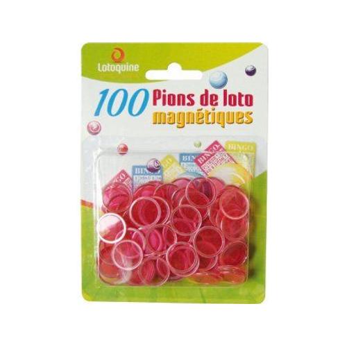 boule loto+100 pions magnétiques rose - Hyperfetes