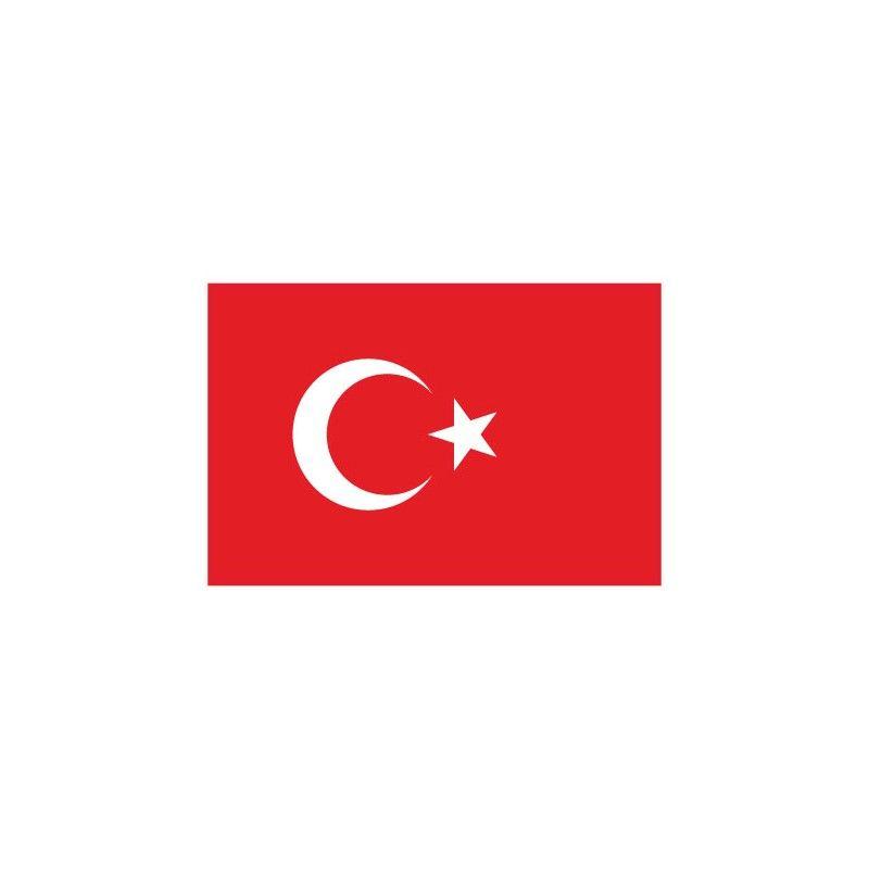 Drapeau Turquie - 8 stickers - 9.5 x 6.3 cm - Sticker/autocollant