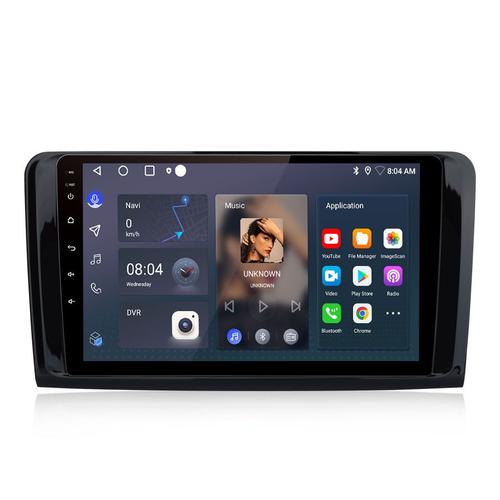 Junsun Sono auto Autoradio Android 12 pour Mercedes Benz ML350 W164 GL320 9 pouces GPS Navi WiFi 1Go+32Go Bluetooth Android radio RDS SWC DAB+