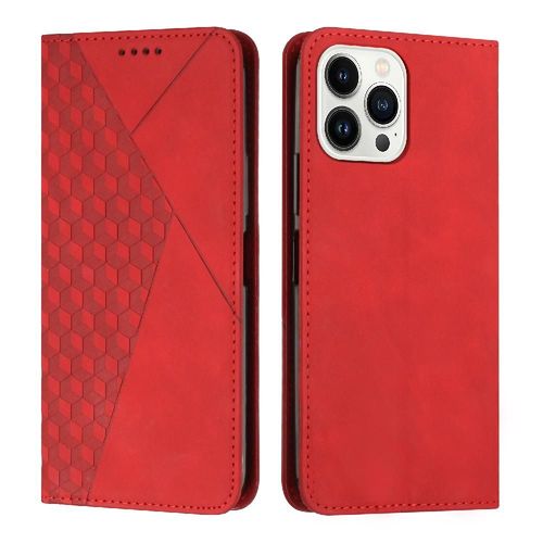 Étui Portefeuille Compatible Iphone 15 Pro Max Protection Complète Couverture Antichoc Boucle Latérale Insertion De Carte Sentiment De Peau Et D'amour - Rouge