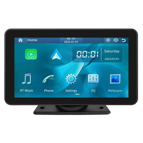 Junsun 7 pouces carplay appareil de navigation noir GPS Bluetooth android auto goole waze navi carte pays mains libres AUX audio