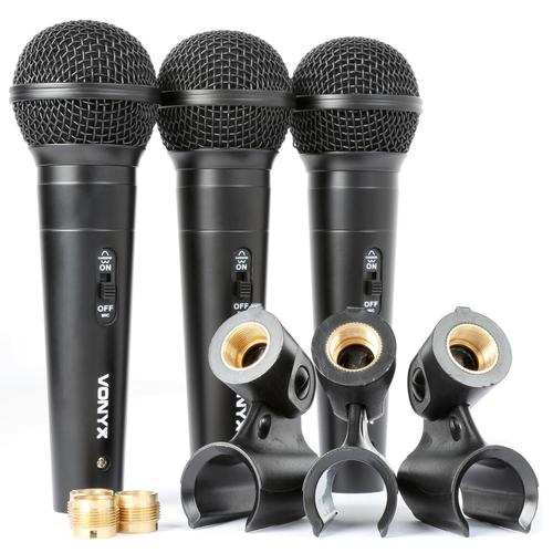 Vonyx VX1800S Set Microphones dynamiques avec câble XLR inclus