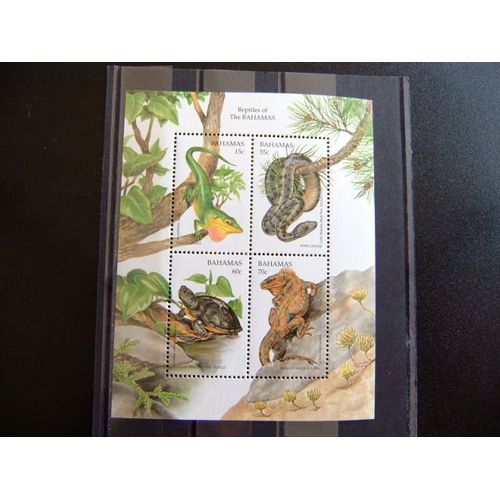 Bahamas 1996 Protection De L´Environnement  (Reptiles) Yvert Block  Nº 79 **+ Yvert Nº  899 / 902 ** Mnh