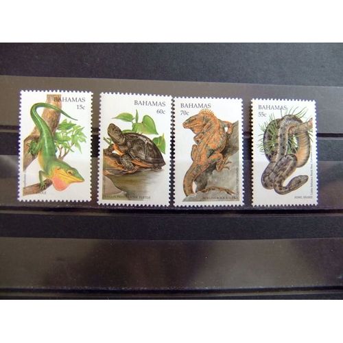 Bahamas 1996 Protection De L´Environnement (Reptiles) Yvert Nº 899 / 902 ** Mnh 