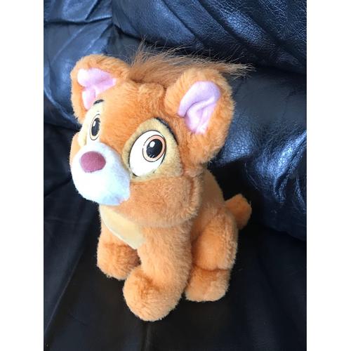 Peluche Oliver Chat Disney Oliver & Compagnie Roux Vintage 23 Cm