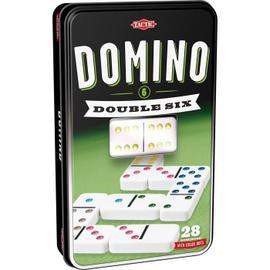 Divers Domino Double 28 jetons boîte en cuir synthétique, jeu de table  classique pour enfants et adultes