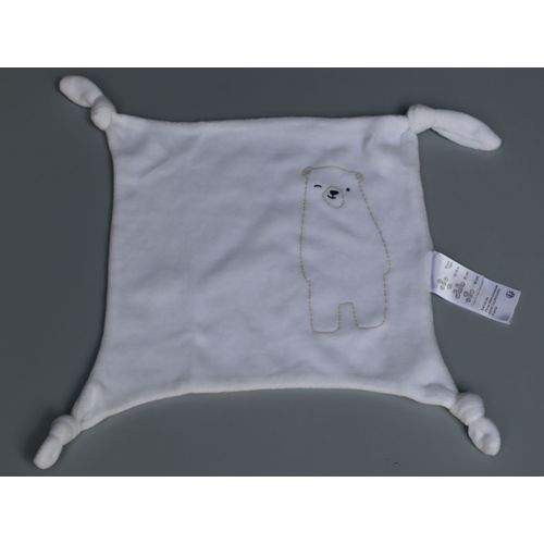 Doudou Plat Ours Blanc Vertbaudet