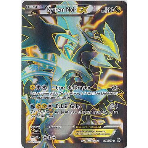 Carte Pokémon 145/149 Kyurem Noir Ex Full Art 180 Pv Frontières Franchies Neuf