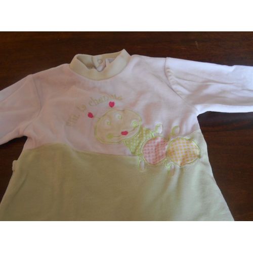 Pyjama Sans Marque Velours 6 Mois Vert Pastel
