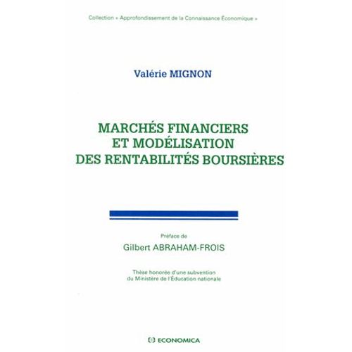 Marchés Financiers Et Modélisation Des Rentabilités Boursières
