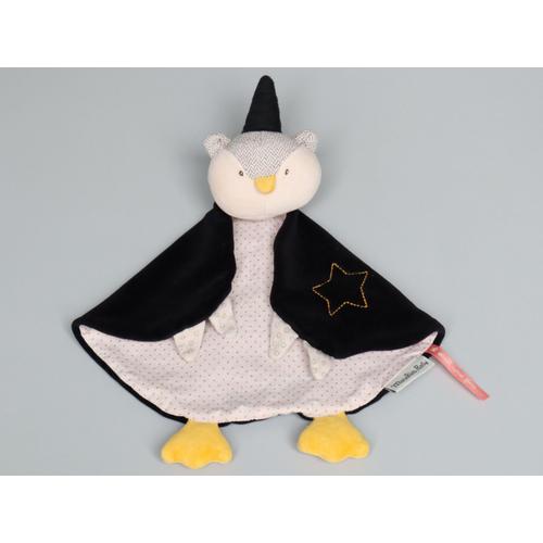 Doudou Hibou Plat Noir Blanc Jaune Il Était Une Fois Moulin Roty