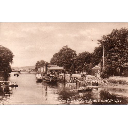Totnes, Landing Place And Bridge (Carte Ancienne Animée, Vintage Devon)