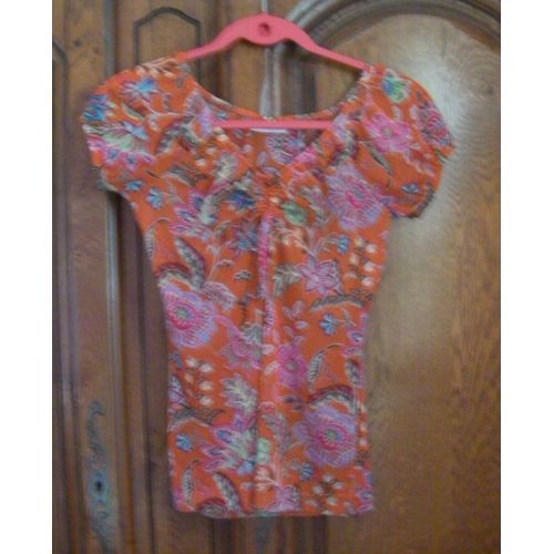 Top Orange Yessica - Taille 36 Ou Xs