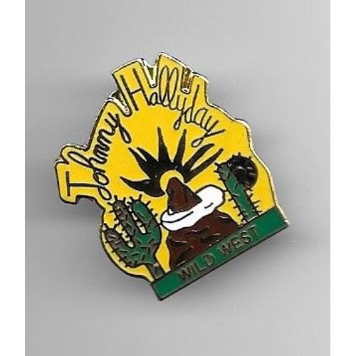 Pins Musique Johnny Hallyday Wild West / Doré
