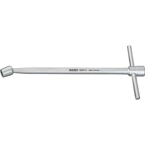 Hazet Clé à douille pour le carter à l'huile - Carré creux 10 mm (3/8 pouce) - Profil Traction à 6 pans extérieurs - Taille: 10 - Longueur totale: 250 mm - 2528-10