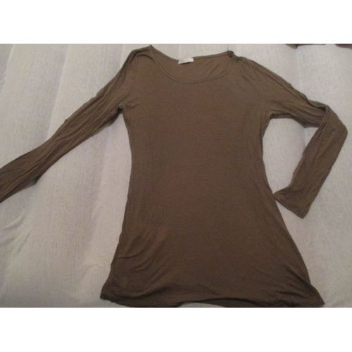 Tee-Shirt Manches Longues / Tunique Taille 4 Promod Marron Bronze