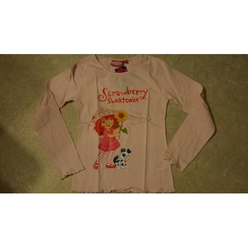 T-Shirt/Haut Manches Longues  Charlotte Aux Fraises  8 Ans Rose Neuf