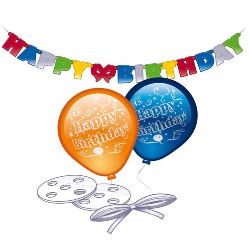 Set Happy Birthday Taille  Unique