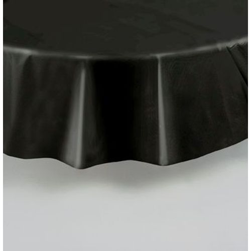 Nappe Ronde Noire En Plastique Taille  Unique