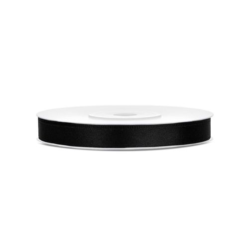 Ruban Satin 6 Mm Noir 25 Mètres Taille Unique