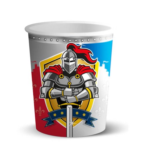8 Gobelets En Carton Chevaliers Taille Unique