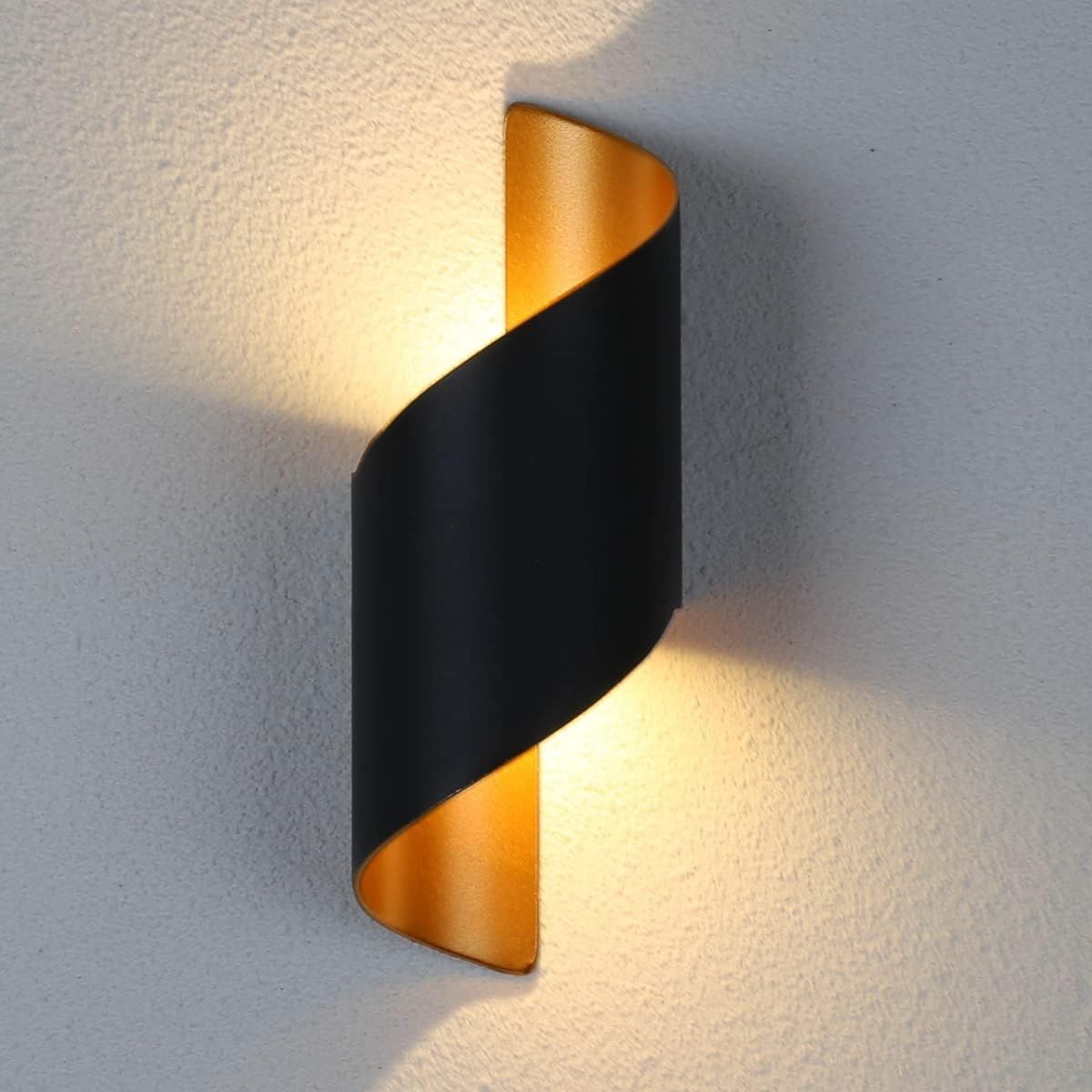 Applique murale Or noir 2,5W Chaud