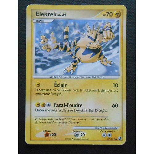 Carte Pokemon ( Elektek 87/132 )