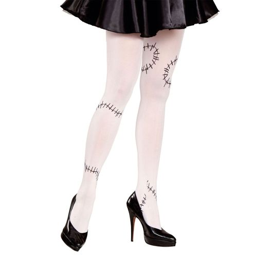 Collants Blancs Avec Cicatrices Adulte Medium