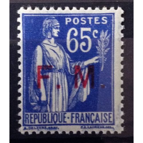 France - Fm Paix 65c Outremer - Fm Rouge (Impeccable N° 8) Neuf** Luxe - N12551