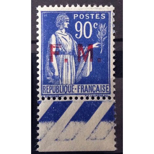 France - Fm Paix 90c Outremer - Fm Rouge (Impeccable N° 9) Neuf** Luxe - N12552