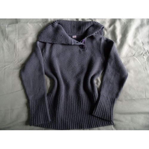 Pull Grand Col Boutonné