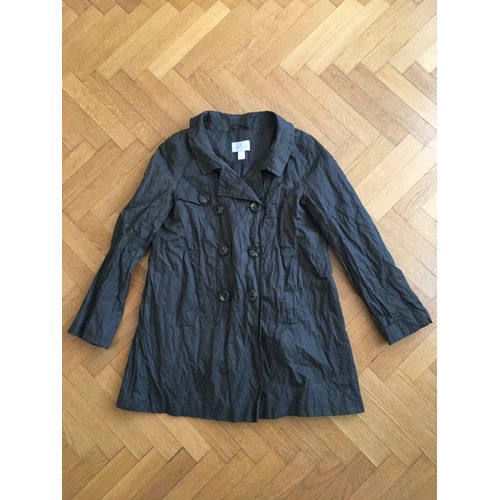 Trench Cyrillus Polyamide 42 Marron Effet Froissé