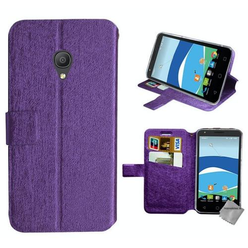 Housse Etui Coque Pochette Portefeuille Pour Orange Rise 51 + Film Ecran - Mauve