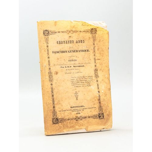 De Certains Abus De La Fonction Génératrice [ Edition Originale ]