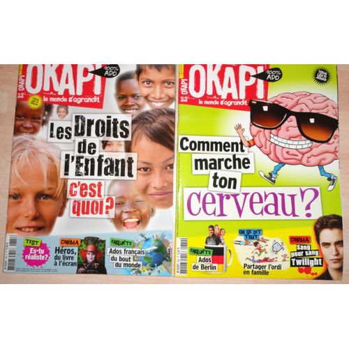 Deux  Magazines Okapi 10-15 Ans : N° 880 + 881 (Novembre/Décembre 2009)