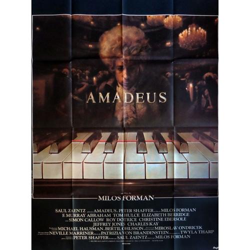 Amadeus - Véritable Affiche De Cinéma Pliée - Format 120x160 Cm - De Milos Forman Avec F Murray Abraham, Tom Hulce, Elizabeth Berridge, Roy Dotrice - 1984