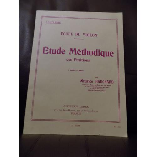 Ecole Du Violon Etude Méthodique Des Positions 3ème Cahier - Partition Violon Musique Classique 