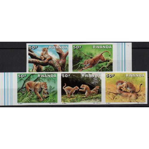 Rwanda Timbres Animaux 1987