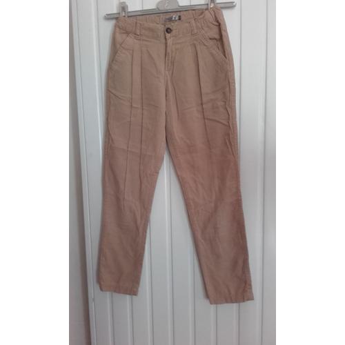 Pantalon En Velours Cfk Fille 10 Ans Beige 