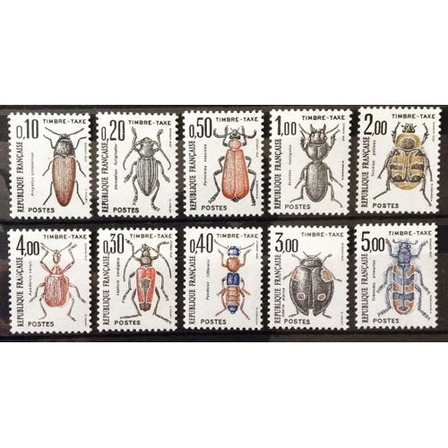 France - Série Taxes Insectes Coléoptères - Impeccables N° 103, 104, 105, 106, 107, 108, 109, 110, 111, 112 Neufs** Luxe - Cote 8,95€ - N12597
