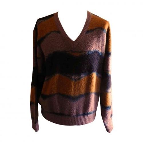 Pull Yves Saint Laurent Col En V Acrylique Xl Multicolore 