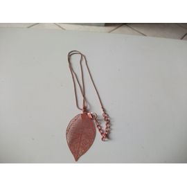 Collier De Feuille Marron