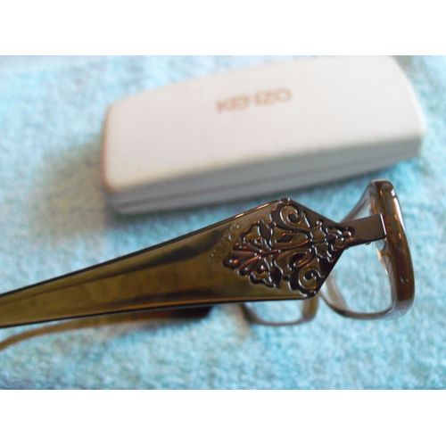 245 ¿ Kenzo Authentique Monture De Lunettes Marron Superbe Etat !