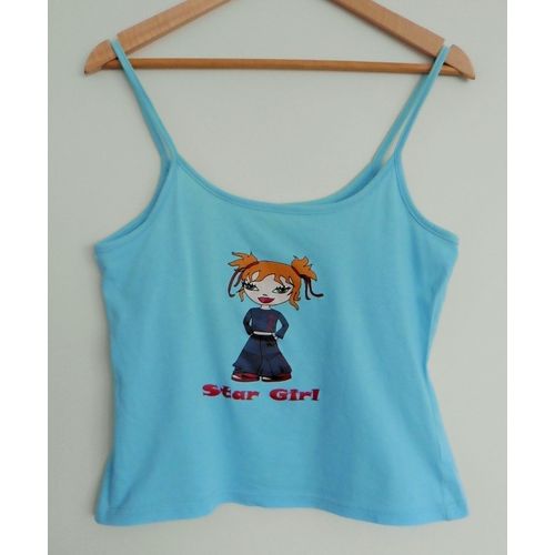 Top Star Girl. Bleu Imprimé Multicolore. Ici Et Maintenant. Taille 42 / 44