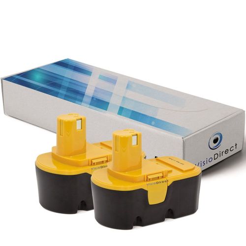 Lot de 2 batteries pour Ryobi CP180M compresseur sans fil 3000mAh 18V - Visiodirect -