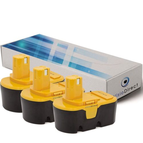 Lot de 3 batteries pour Ryobi P730 compresseur sans fil 3000mAh 18V - Visiodirect -