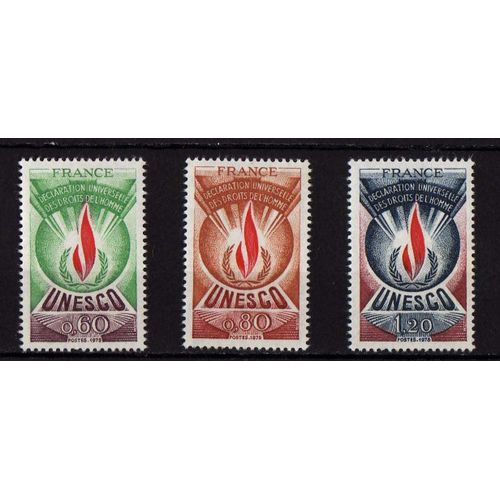 Vend 3 Timbres Neuf De U.N.E.S.C.O. De 1975
