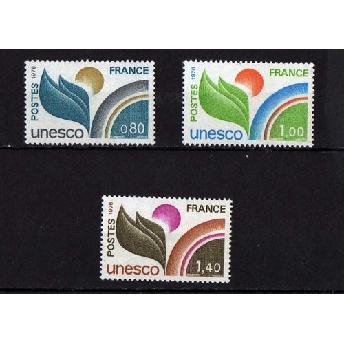 Vend 3 Timbres Neuf De U.N.E.S.C.O. De 1976