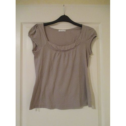 Tee-Shirt Promod Taille 3 Marron Gris