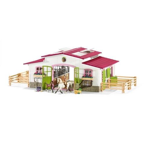 Schleich Centre Equestre Avec Cavaliere. Chevaux Et Accessoires